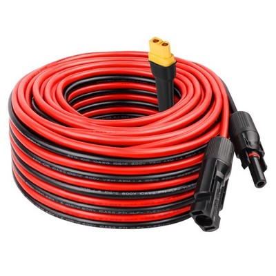 MOOKEERF Solar to XT60 Extension Cable 10AWG 50FT Solar Connector to XT60 Ada...