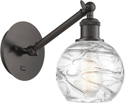 Athens Industrial Wall Sconce - 1 Light, Oil Rubbed Bronze, 10.38'' Tall