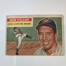 Topps 1956 Bob Feller #200 Cleveland Indians Base Set Baseball Card