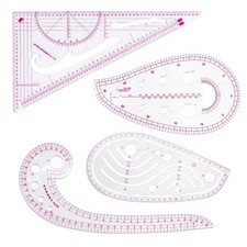 Fashion Clear Metric Sewing Ruler Set, French Curve Pattern Making Ruler Kit ...