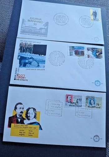Netherlands1987 Three First Day Covers