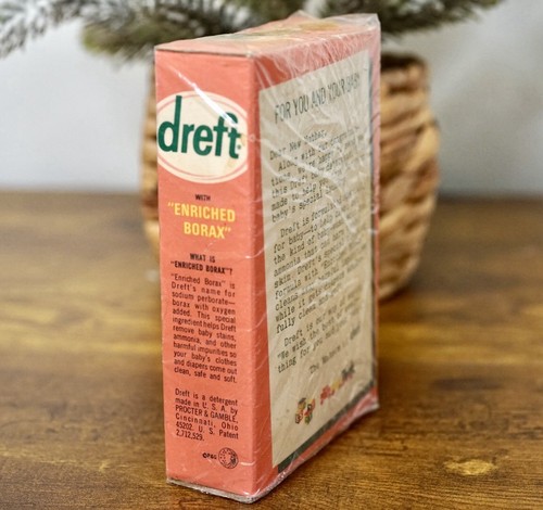 Vintage Dreft Baby Laundry Detergent 3.2oz. Powder Soap Small 60s/70s 95%+ Full - Picture 3 of 9
