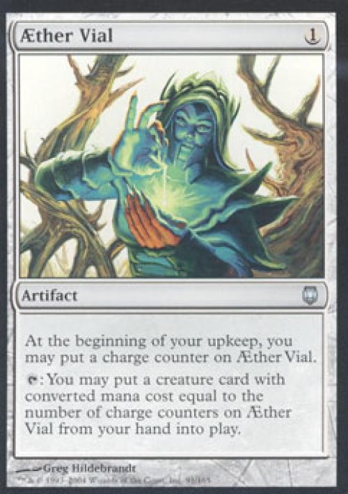 MTG English Aether Vial NM Foil Darksteel
