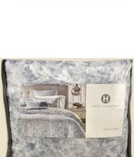Hotel Collection Crystalline KING Duvet Cover Pillowshams Set Blue