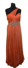 Forever Unique Coral Evening Dress With Embellishments, Size UK 10, EU 38, US 6.