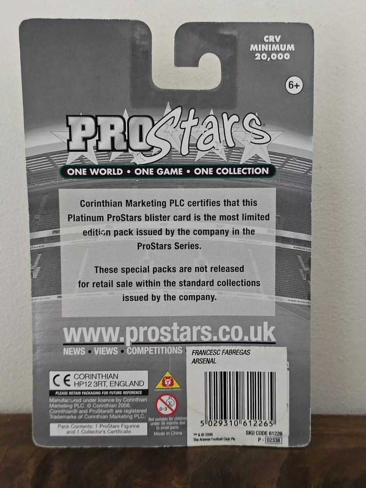 Corinthian Platinum Prostars Fabregas Arsenal FC Football Figure Silver - Image 4 of 4