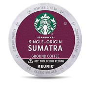 Starbucks Single Origin Sumatra Ground Coffee Keurig K-Cup Qty 120 Bulk Pack