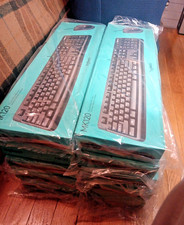 Lot of 10 Logitech MK120 Wired Keyboard and M...