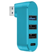 4-Port USB 3.0 Hub USB Splitter Adapter Multi-Port Independent Power Switch