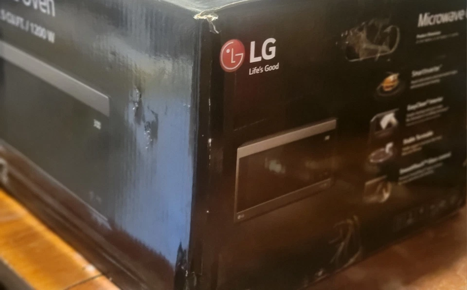 ⭐ LG NeoChef LMC2075ST 2.0 pies cúbicos 1200 W encimera de acero inoxidable abolladura menor trasera Foto 2 de 4