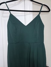 Lulus Green Sleeveless Front Slit Maxi Dress NWT Sz XS Formal Elegant Timeless 