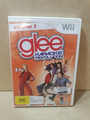 Glee Karaoke Revolution, Volume 3, Nintendo Wii game PAL w/manual