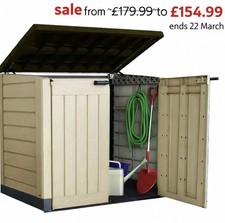 Keter Store Max Garden Storage Box Shed Outdoor Storage Bike Bin Tool 1200L Sale