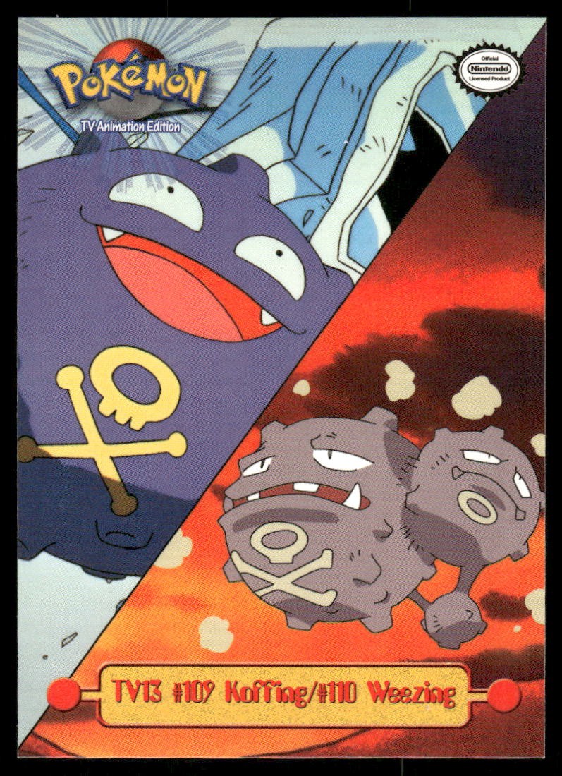 1999 Topps Pokemon TV Animation Edition Series 1 Koffing / Weezing #TV13