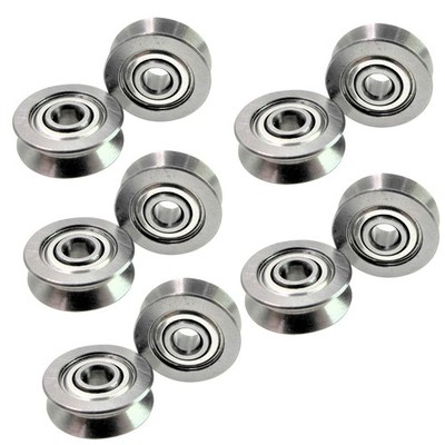 10Pcs V623ZZ Groove Guide Pulley Rail Ball Bearings For Linear Motion System