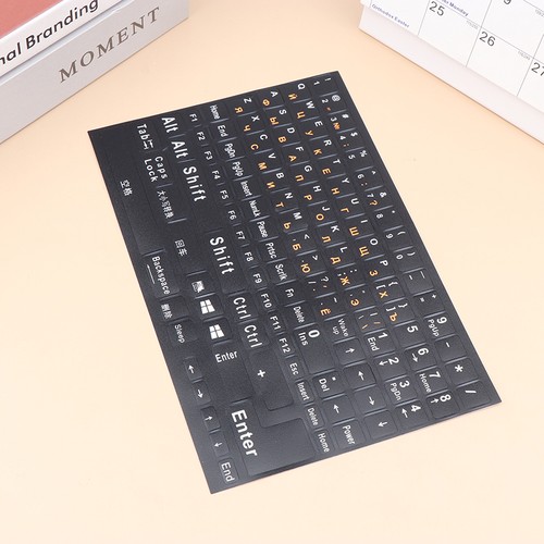 Full Size Russian Keyboard Stickers Letter Alphabet Layout Sticker Key Stick _co - Zdjęcie 2 z 13