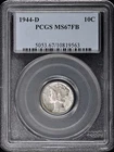 1944-D 10C Mercury Dime PCGS MS67FB