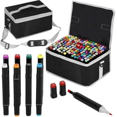 168er Set Farben Brush Pens Dual Marker Permanent Stift Kunst Filzstifte Markers