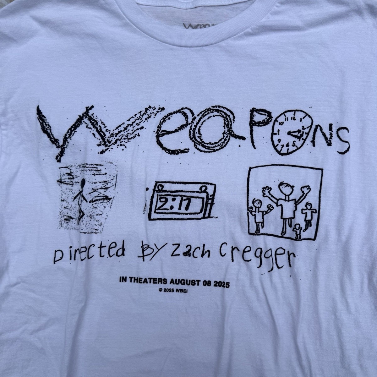 WEAPONS - Original Promo T-Shirt - L - Official 2025 Zach Cregger