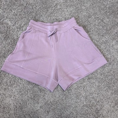 Varley DOUBLESOFT adler high rise short  5.5 women s M pink drawstring elastic