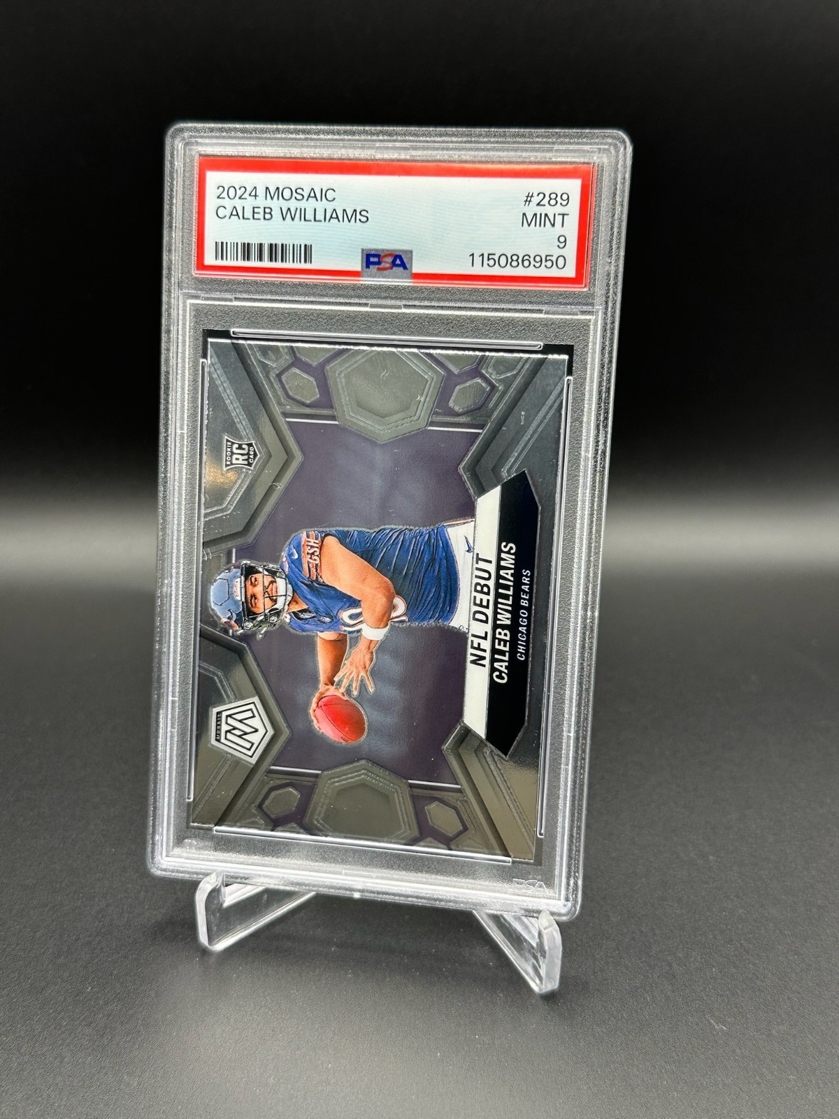 2024 Panini Mosaic - Caleb Williams RC Rookie NFL Debut #289 Bears PSA 9