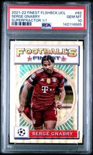 2021-22 TOPPS FINEST FLASHBACKS SERGE GNABRY SUPERFRACTOR #1/1 #62 PSA 10
