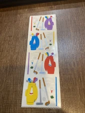 VTG Mrs. Grossman's Stickers GOLF Sports Colorful Retro 1993