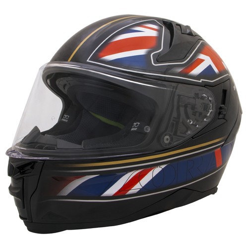 ZORAX Hunter Full Face DVS Motorcycle Helmet Union Jack Motorbike Anti-Crash - Picture 7 of 15
