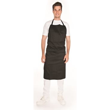 HYGOSTAR Latzschürze, aus Polycotton, schwarz 2 bis 40 Stk Spare bis 40%