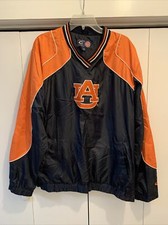 VTG Auburn Tigers ORANGE/BLUE Windbreaker Jacket G-III Sports Carl Banks L  SEC