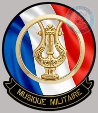 MILITARY BADGE STICKER MUSIC ARMY BRASS BAND BERET STICKER RZ008