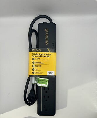 PlugLoad 7 Outlet Energy Saving Advanced Powerstrip Black M# - PL07