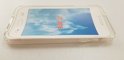 Funda Móvil para Samsung Galaxy J7 2018 Teléfono Carcasa Transparente TPU Rojo Ráfaga ~NUEVA - Imagen 5 de 10