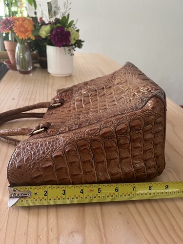 Brahmin embossed croc shoulder bag brown (See Description) - Picture 5 of 12