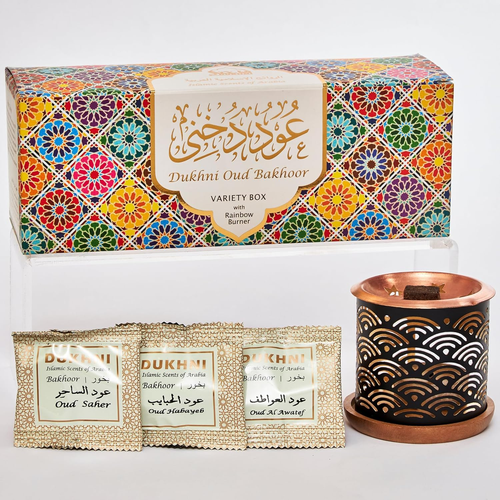 Oud Bakhoor Variety Box & Burner by | Arabian Oudh Incense Set with Candle I... - Picture 12 of 12