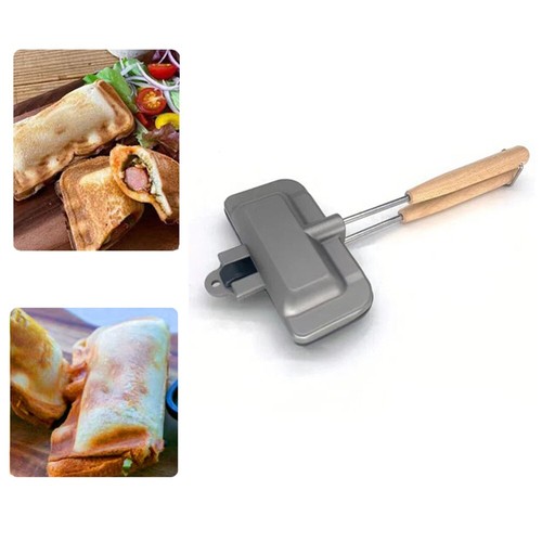 Padella per Panino Doppio Lato Padella Antiaderente Pane Toast Friggitrice - Foto 1 di 14