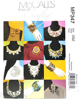McCall's Make It Crafty Pattern MP347 Necklace Bracelet Lapel Pin NOS Uncut