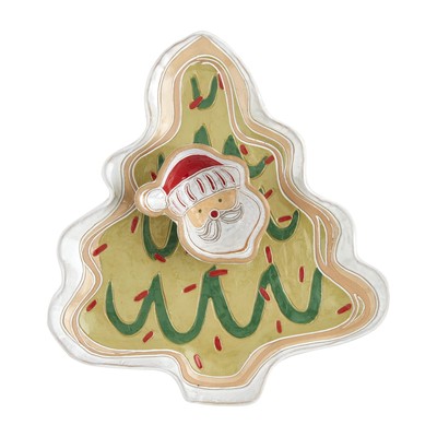 Christmas Tree, chip 14'' x 13'' | dip 4 3/4'' x 3 3/4'', Green