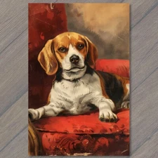 Art Print Dog Beagle Puppy Cute Canine Fun Funny Illustration Sitting Good Dog