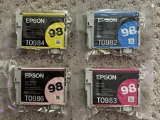 5 1 New Genuine Epson 98 Ink cartridges T0981-T0986 Artisan 810/835/725/730/837
