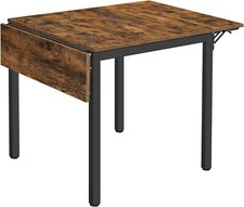 Industrial Drop Leaf Dining Table Extendable Kitchen Small Rustic Metal Folding