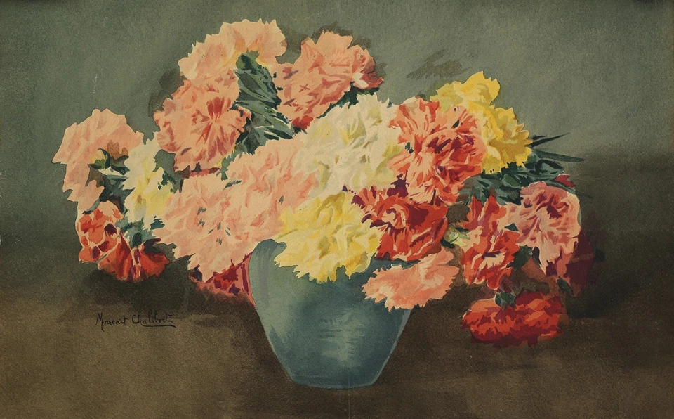 Marguerite MASCART-CHALIBERT (1895-1983) Bouquet de fleurs Vienne Flowers - Photo 1/4