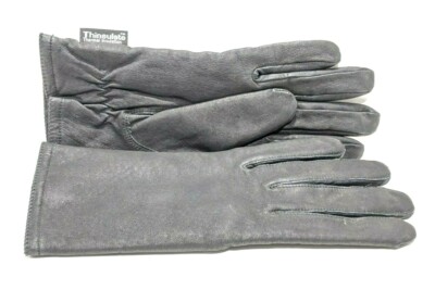 Thinsulate Womens Gloves Large Black Pigskin