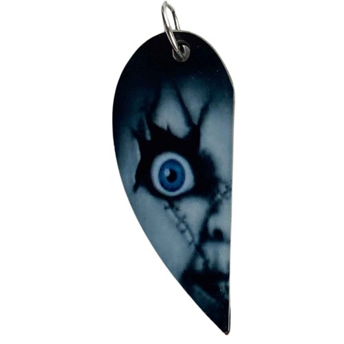 Chucky & Tiffany Matched Heart Pendants – Bride of Chucky Horror Couples Gift - Picture 3 of 7