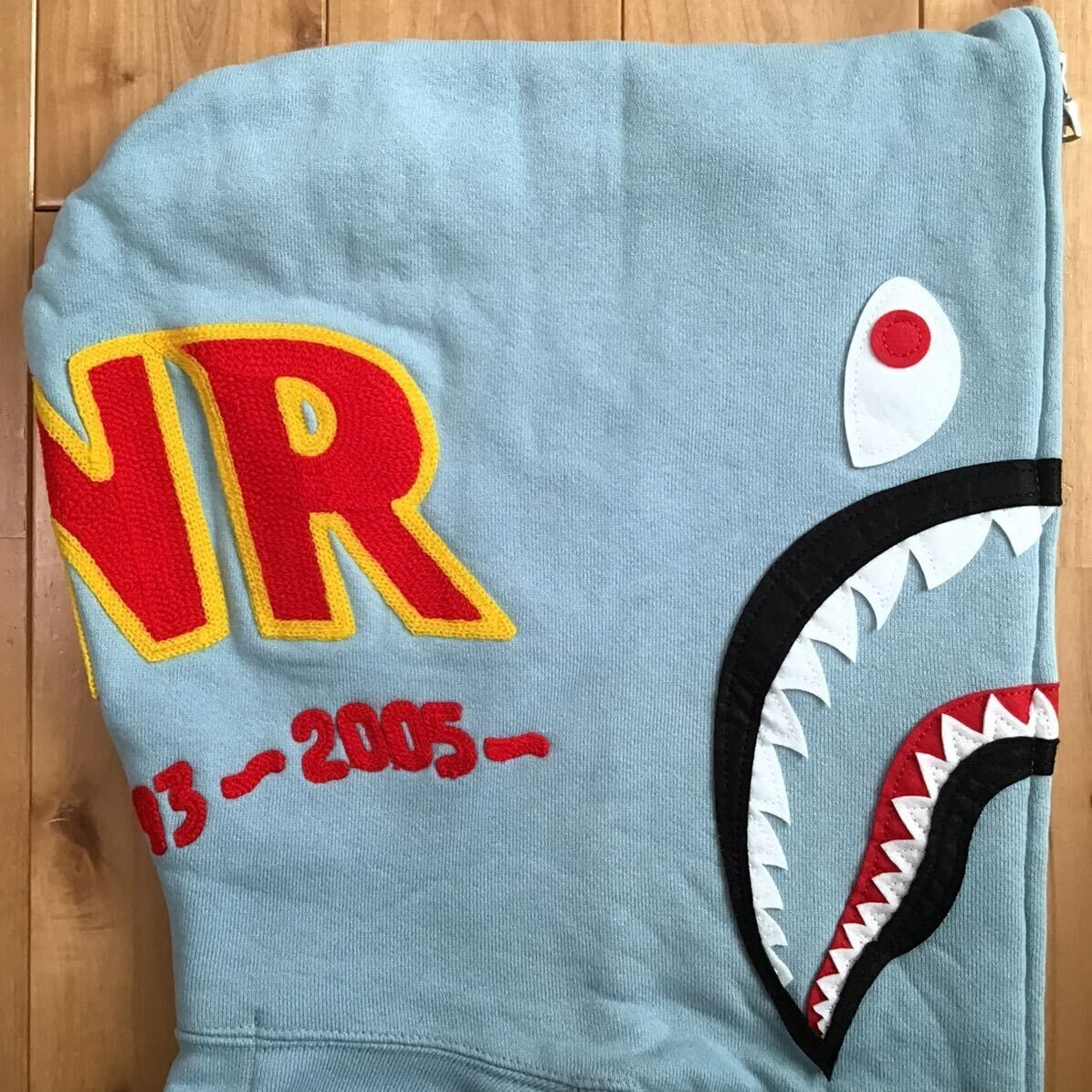 BAPE Shark full zip hoodie a bathing ape PONR Light blue