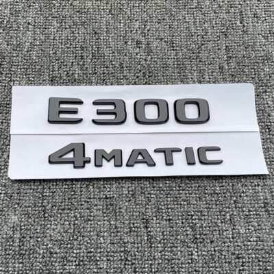 2X Gloss Black E300 4MATIC Emblem Rear Star Badge Set For MB W213 Class