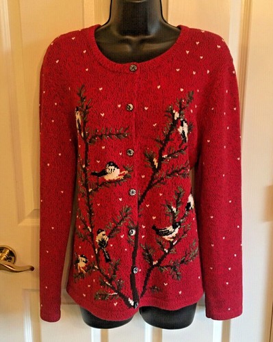 Ugly Christmas Sweater Chickadee Bird 
