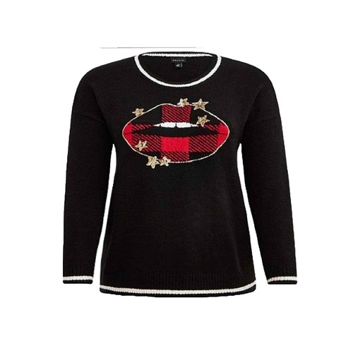 Apt. 9 | Sweaters | Plus Size Apt 9 Red Lurex Crewneck Sweater | Poshmark