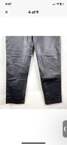 Vtg. Leather Pants Chadwick's Sz. 10 Lined Black Biker Winter Fall - Picture 3 of 7