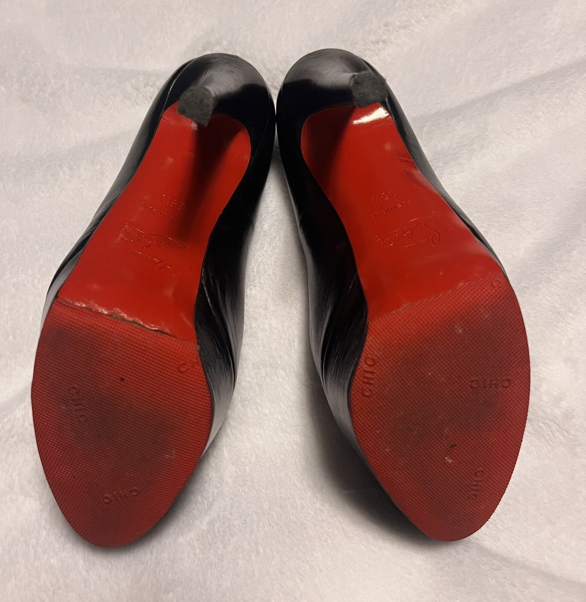 Christian Louboutin Black Bianca 140 Platform Pumps Black Leather